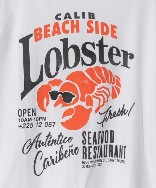 MAISON SPECIAL(メゾンスペシャル)の「《ユニセックスアイテム》「Lobster」ハンドプリントオーバーサイズクルーネックTシャツ【MAISON SPECIAL/メゾンスペシャル】(Tシャツ/カットソー・メンズ・ホワイト/ブラック・1/2/0)」の3枚目の写真
