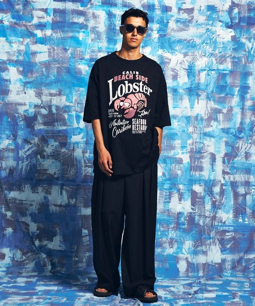 MAISON SPECIAL(メゾンスペシャル)の「《ユニセックスアイテム》「Lobster」ハンドプリントオーバーサイズクルーネックTシャツ【MAISON SPECIAL/メゾンスペシャル】(Tシャツ/カットソー・メンズ・ホワイト/ブラック・1/2/0)」の13枚目の写真