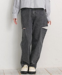 サイドスリットデニムPT