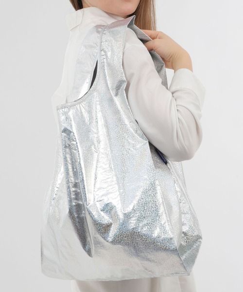 yuw（ユウ）の「ｍｅｔａｌｌｉｃ　ＳＤ２　181913（エコバッグ/サブバッグ・レディース・その他/その他2/その他1/ブラック系その他/ライトグレー・FREE）」の8枚目の写真