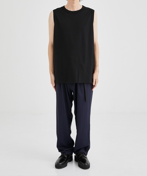 WELLDER（ウェルダー）の「【WELLDER/ウェルダー】Suvin Supima Crew Neck No Sleeve（Tシャツ/カットソー・メンズ・ホワイト/ブラック・4/5）」の9枚目の写真
