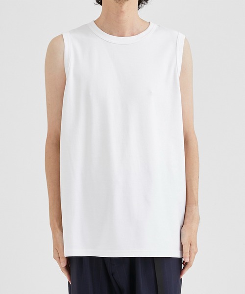 WELLDER（ウェルダー）の「【WELLDER/ウェルダー】Suvin Supima Crew Neck No Sleeve（Tシャツ/カットソー・メンズ・ホワイト/ブラック・4/5）」の14枚目の写真