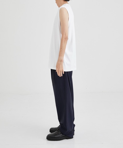 WELLDER（ウェルダー）の「【WELLDER/ウェルダー】Suvin Supima Crew Neck No Sleeve（Tシャツ/カットソー・メンズ・ホワイト/ブラック・4/5）」の12枚目の写真