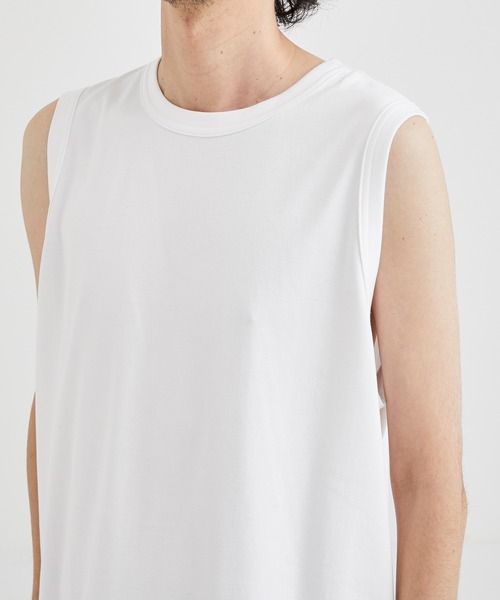 WELLDER（ウェルダー）の「【WELLDER/ウェルダー】Suvin Supima Crew Neck No Sleeve（Tシャツ/カットソー・メンズ・ホワイト/ブラック・4/5）」の6枚目の写真