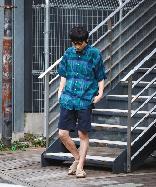 BEAMS（ビームス）の「BEAMS / 刷毛目 チェックシャツ（シャツ/ブラウス・メンズ・その他/ネイビー・M/L/XL/S）」の3枚目の写真