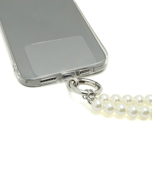 VIS(ビス)の「【追加生産】パール&メタルボールスマホショルダー(スマホグッズ・レディース・シルバー/ホワイト・FREE)」の9枚目の写真