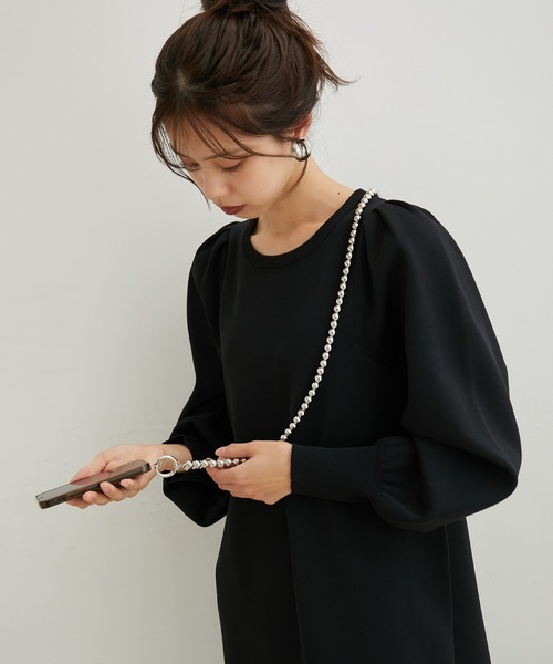 VIS(ビス)の「【追加生産】パール&メタルボールスマホショルダー(スマホグッズ・レディース・シルバー/ホワイト・FREE)」の13枚目の写真