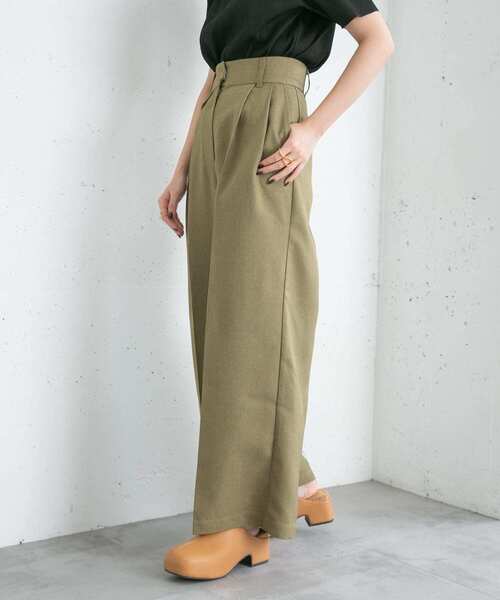 KBF（ケイビーエフ）の「フラップWIDEストレートパンツ（その他パンツ・レディース・カーキ/ブラック/ピンク系その他・36/38）」の11枚目の写真