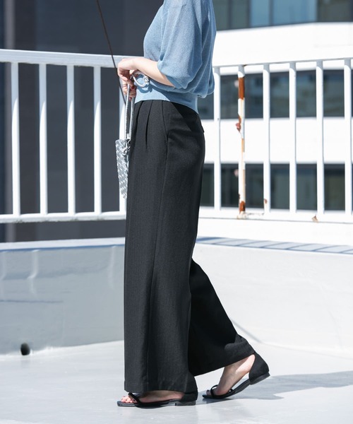 KBF（ケイビーエフ）の「フラップWIDEストレートパンツ（その他パンツ・レディース・カーキ/ブラック/ピンク系その他・36/38）」の12枚目の写真