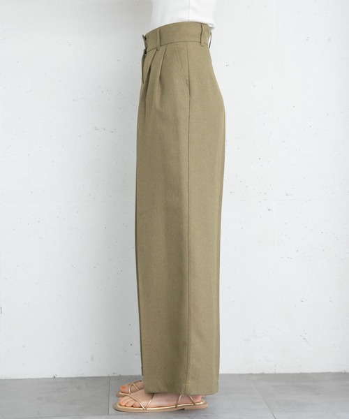 KBF（ケイビーエフ）の「フラップWIDEストレートパンツ（その他パンツ・レディース・カーキ/ブラック/ピンク系その他・36/38）」の9枚目の写真