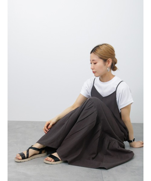 Samansa Mos2 blue（サマンサモスモスブルー）の「フレンチスリーブTシャツ（Tシャツ/カットソー・レディース・チャコールグレー/オフホワイト/パープル・F）」の10枚目の写真