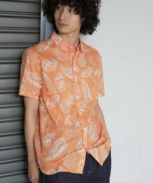 BANKS（バンクス）の「SS SHIRT/BANKS(バンクス)半袖アロハシャツ（シャツ/ブラウス・メンズ・オレンジ・MEDIUM/LARGE/X-LARGE）」の5枚目の写真