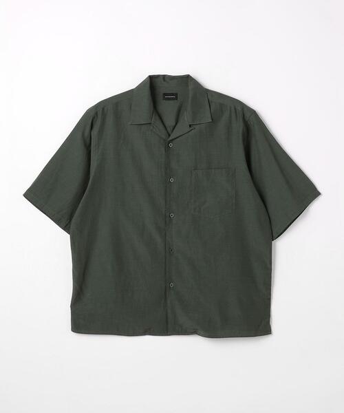 green label relaxing（グリーンレーベルリラクシング）の「アルコットローン ジャストルーズ オープンカラー シャツ -接触冷感-（シャツ/ブラウス・メンズ・オリーブ/ライム/ライトブルー・XL/M/L/S）」の11枚目の写真
