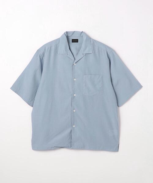 green label relaxing（グリーンレーベルリラクシング）の「アルコットローン ジャストルーズ オープンカラー シャツ -接触冷感-（シャツ/ブラウス・メンズ・オリーブ/ライム/ライトブルー・XL/M/L/S）」の12枚目の写真