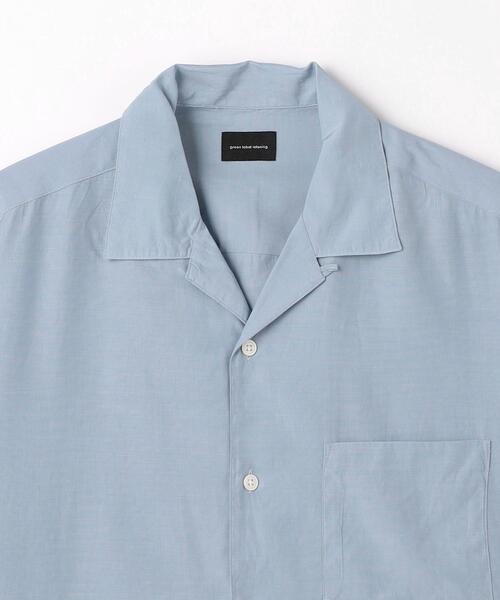 green label relaxing（グリーンレーベルリラクシング）の「アルコットローン ジャストルーズ オープンカラー シャツ -接触冷感-（シャツ/ブラウス・メンズ・オリーブ/ライム/ライトブルー・XL/M/L/S）」の14枚目の写真