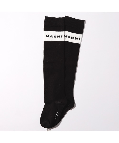 MARNI（マルニ）の「MARNI（マルニ）Kids & Junior ブランドロゴハイソックス靴下（ソックス/靴下・キッズ・ブラック/ピンク系その他・Ⅱ/Ⅰ/Ⅲ）」の2枚目の写真