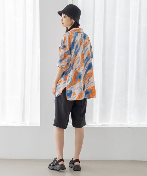 LAKOLE(ラコレ)の「マーブルプリントオーバーシャツ / 963113(シャツ/ブラウス・レディース・オレンジ/ブラック・SMALL/MEDIUM)」の18枚目の写真