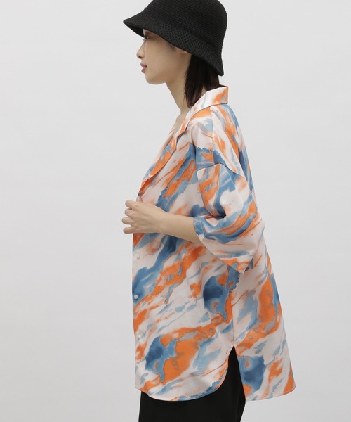 LAKOLE(ラコレ)の「マーブルプリントオーバーシャツ / 963113(シャツ/ブラウス・レディース・オレンジ/ブラック・SMALL/MEDIUM)」の22枚目の写真