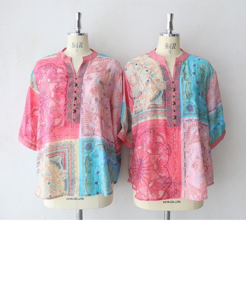 cawaii(カワイイ)の「ビジューがキラキラ輝くエスニック調シアーブラウストップス(シャツ/ブラウス・レディース・ピンク・FREE)」の17枚目の写真