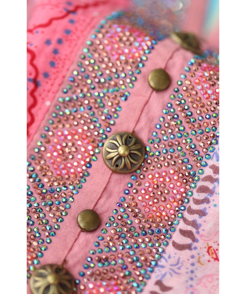 cawaii(カワイイ)の「ビジューがキラキラ輝くエスニック調シアーブラウストップス(シャツ/ブラウス・レディース・ピンク・FREE)」の6枚目の写真