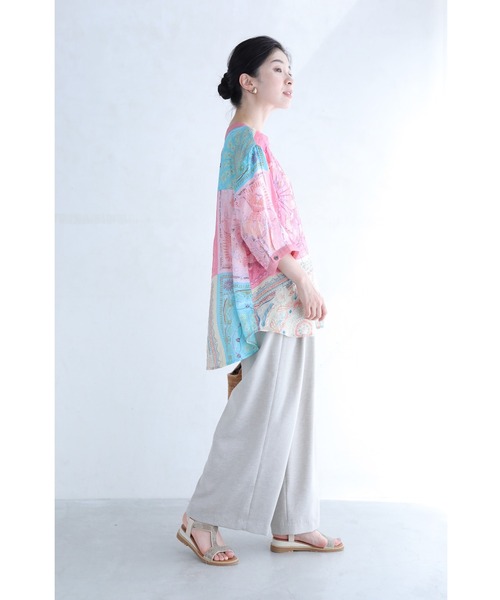 cawaii(カワイイ)の「ビジューがキラキラ輝くエスニック調シアーブラウストップス(シャツ/ブラウス・レディース・ピンク・FREE)」の11枚目の写真