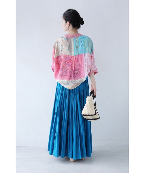 cawaii(カワイイ)の「ビジューがキラキラ輝くエスニック調シアーブラウストップス(シャツ/ブラウス・レディース・ピンク・FREE)」の14枚目の写真