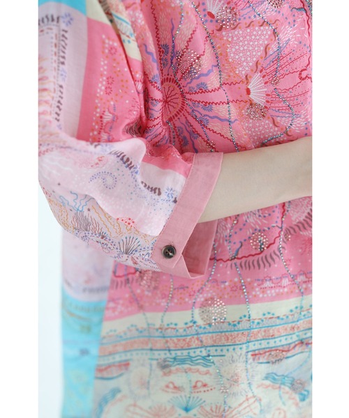 cawaii(カワイイ)の「ビジューがキラキラ輝くエスニック調シアーブラウストップス(シャツ/ブラウス・レディース・ピンク・FREE)」の13枚目の写真