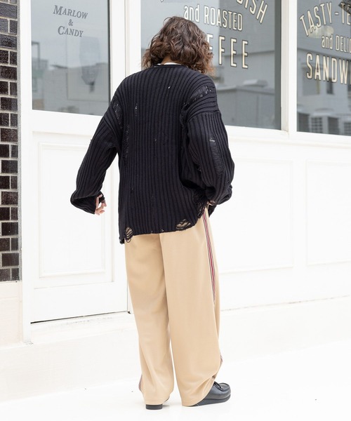 PBLIM（ページボーイリム）の「PBLIM/クラッシュニット（ニット/セーター・レディース・ブラウン/ボルドー/ブラック・FREE）」の5枚目の写真