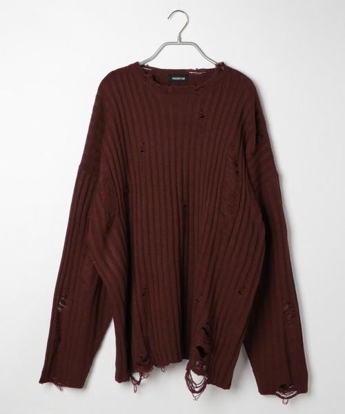 PBLIM（ページボーイリム）の「PBLIM/クラッシュニット（ニット/セーター・レディース・ブラウン/ボルドー/ブラック・FREE）」の20枚目の写真