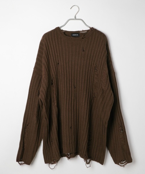 PBLIM（ページボーイリム）の「PBLIM/クラッシュニット（ニット/セーター・レディース・ブラウン/ボルドー/ブラック・FREE）」の22枚目の写真