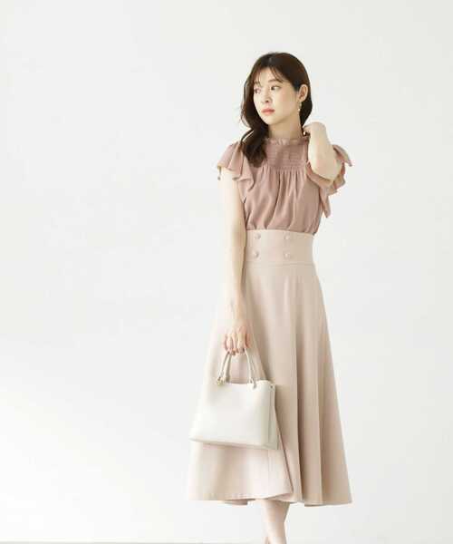 PROPORTION BODY DRESSING(プロポーションボディドレッシング)の「ハイウエストフレアスカート / 1213220702(スカート・レディース・ブラック/ベージュ/ピンク・X-SMALL/SMALL/MEDIUM)」の8枚目の写真