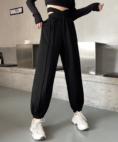 LAC-VERT（ラック・ヴェール）の「ウエストクロスゴム スウェット