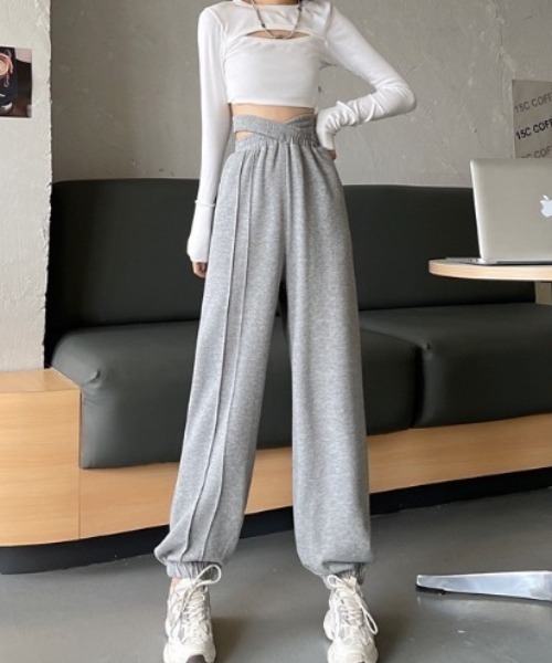 LAC-VERT（ラック・ヴェール）の「ウエストクロスゴム スウェット