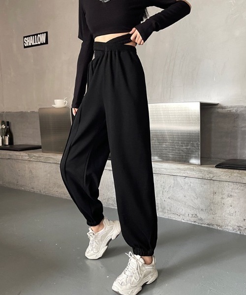 LAC-VERT（ラック・ヴェール）の「ウエストクロスゴム スウェット