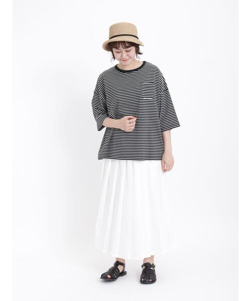 Samansa Mos2（サマンサ モスモス）の「◎ビッグシルエットTシャツ（Tシャツ/カットソー・レディース・オフホワイト/チャコールグレー/ブラック/ブルー・F）」の10枚目の写真