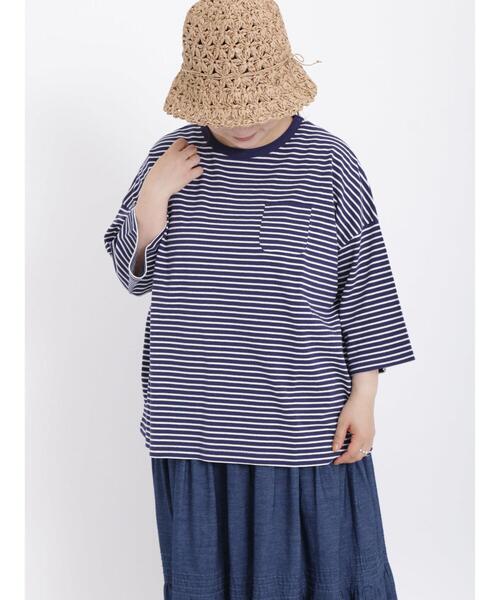 Samansa Mos2（サマンサ モスモス）の「◎ビッグシルエットTシャツ（Tシャツ/カットソー・レディース・オフホワイト/チャコールグレー/ブラック/ブルー・F）」の12枚目の写真