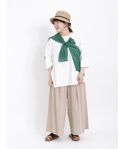 Samansa Mos2（サマンサ モスモス）の「◎ビッグシルエットTシャツ（Tシャツ/カットソー・レディース・オフホワイト/チャコールグレー/ブラック/ブルー・F）」の16枚目の写真