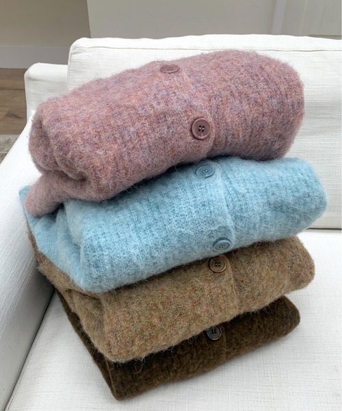 mic by Olu.（ミックバイオルドット）の「ウエストリボンニットカーディガン（カーディガン/ボレロ・レディース・ブルー/マスタード/ピンク系その他/カーキ・FREE）」の14枚目の写真