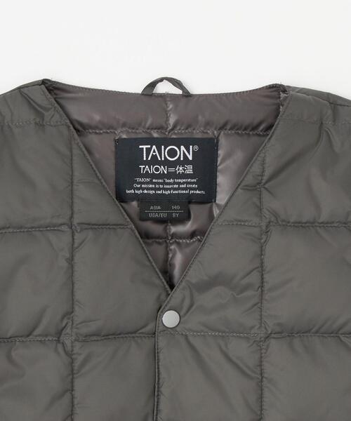 TAION(タイオン)の「<TAION>Vネック ボタン ベスト 150cm-160cm(ダウンベスト・キッズ・ダークグレー/ライトグレー/イエロー/ブラック・150cm/160cm)」の22枚目の写真