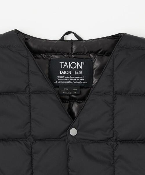 TAION(タイオン)の「<TAION>Vネック ボタン ベスト 150cm-160cm(ダウンベスト・キッズ・ダークグレー/ライトグレー/イエロー/ブラック・150cm/160cm)」の6枚目の写真