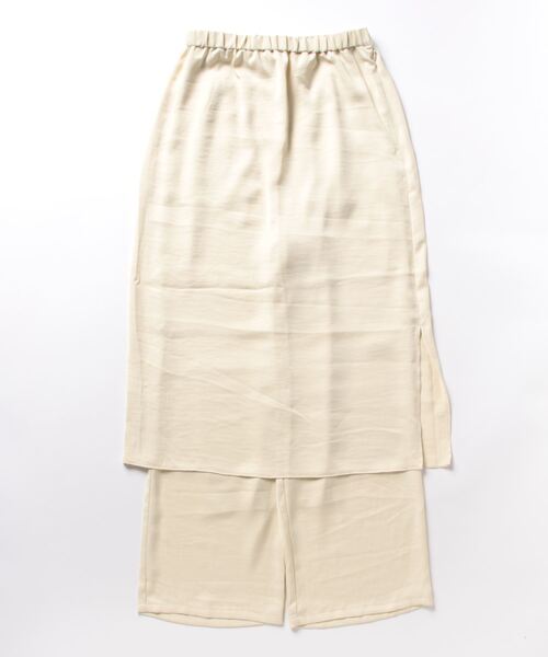 LOWRYS FARM（ローリーズファーム）の「サテンスカパン　973017（スカート・レディース・ホワイト系その他/ブラック/グリーン/アイボリー・FREE）」の4枚目の写真