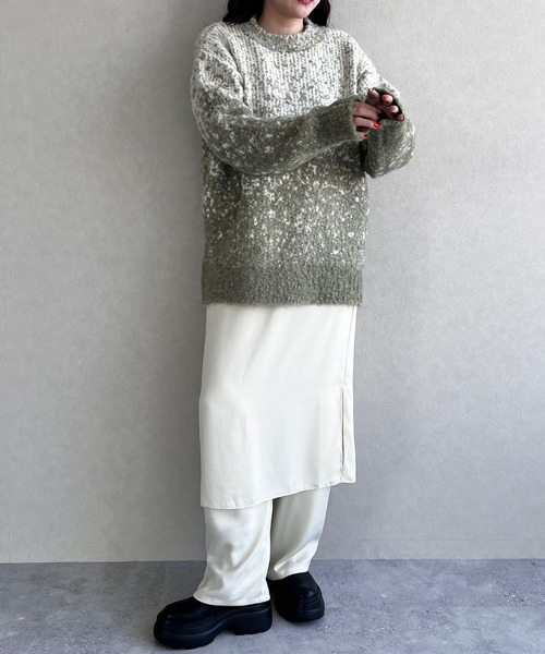 LOWRYS FARM（ローリーズファーム）の「サテンスカパン　973017（スカート・レディース・ホワイト系その他/ブラック/グリーン/アイボリー・FREE）」の6枚目の写真