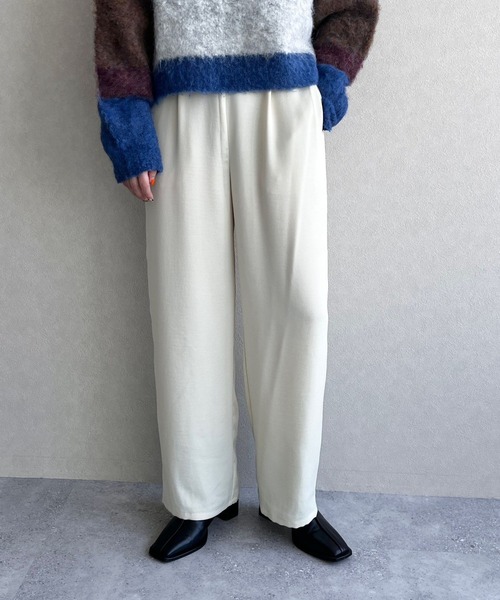 LOWRYS FARM（ローリーズファーム）の「サテンスカパン　973017（スカート・レディース・ホワイト系その他/ブラック/グリーン/アイボリー・FREE）」の9枚目の写真