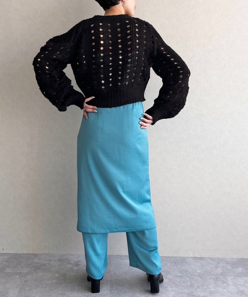 LOWRYS FARM（ローリーズファーム）の「サテンスカパン　973017（スカート・レディース・ホワイト系その他/ブラック/グリーン/アイボリー・FREE）」の11枚目の写真