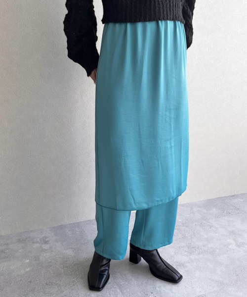 LOWRYS FARM（ローリーズファーム）の「サテンスカパン　973017（スカート・レディース・ホワイト系その他/ブラック/グリーン/アイボリー・FREE）」の12枚目の写真