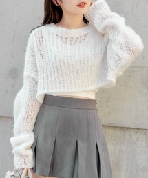 Chico | ショート丈シアーニット+タンクSET(ニット/セーター)