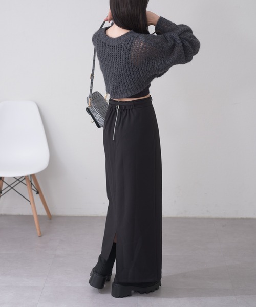 Chico（チコ）の「ショート丈シアーニット+タンクSET（ニット/セーター・レディース・グレー/ピンク/チャコールグレー/アイボリー・FREE）」の18枚目の写真