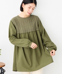 sacai luck ケーブルニット 異素材 ドッキング チュニック ワンピース ケーブルニット」に該当するチュニックファッション通販 - ZOZOTOWN