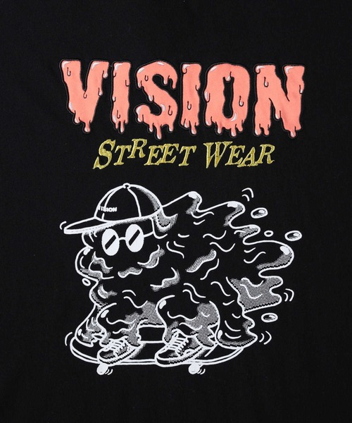 Right-on(ライトオン)の「【VISION STREET】別注グラフィックプリントロンT(Tシャツ/カットソー・メンズ・ブラック/ホワイト/ブルー・XL/L/M)」の10枚目の写真