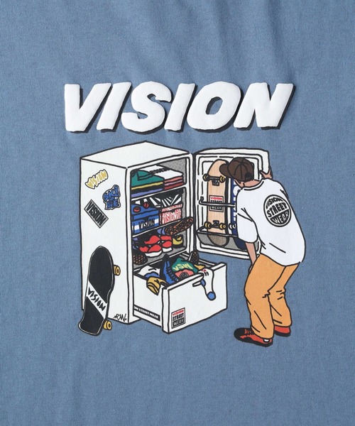Right-on(ライトオン)の「【VISION STREET】別注グラフィックプリントロンT(Tシャツ/カットソー・メンズ・ブラック/ホワイト/ブルー・XL/L/M)」の12枚目の写真
